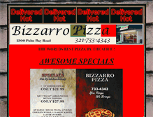 Tablet Screenshot of bizzarropizzapalmbay.com